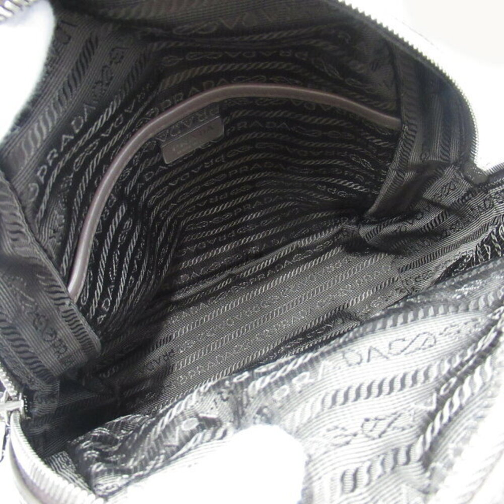 Prada Leather Backpack Brown Gray - image 5